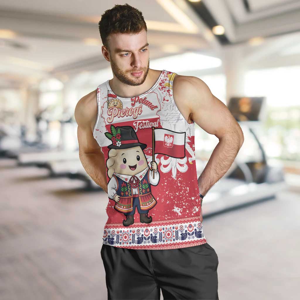 Poland Pierogi Festival Men Tank Top Funny Dumpling Costume With Flag - Wonder Print Shop