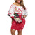 Poland Pierogi Festival Off Shoulder Short Dress Funny Dumpling Costume With Flag - Wonder Print Shop