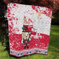 Poland Pierogi Festival Quilt Funny Dumpling Costume With Flag - Wonder Print Shop
