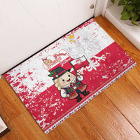 Poland Pierogi Festival Rubber Doormat Funny Dumpling Costume With Flag - Wonder Print Shop
