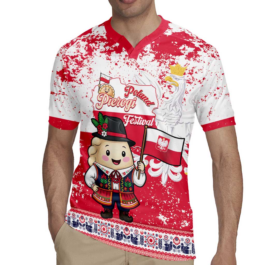 Poland Pierogi Festival Rugby Jersey Funny Dumpling Costume With Flag - Wonder Print Shop