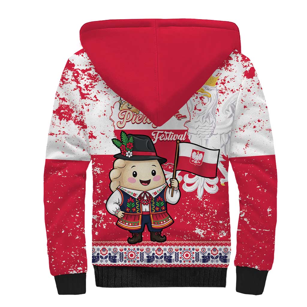 Poland Pierogi Festival Sherpa Hoodie Funny Dumpling Costume With Flag - Wonder Print Shop