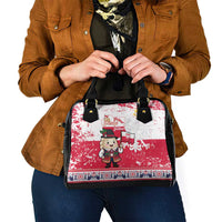 Poland Pierogi Festival Shoulder Handbag Funny Dumpling Costume With Flag - Wonder Print Shop