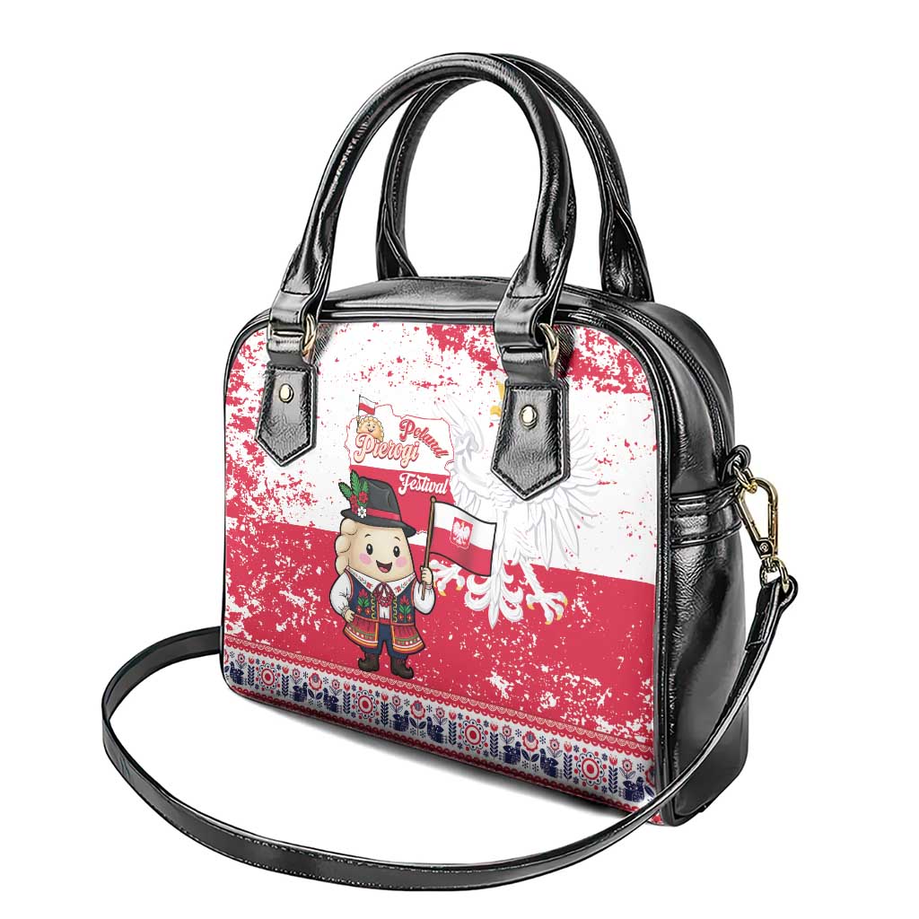 Poland Pierogi Festival Shoulder Handbag Funny Dumpling Costume With Flag - Wonder Print Shop
