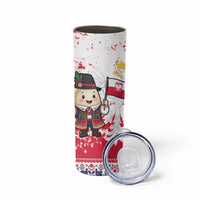 Poland Pierogi Festival Skinny Tumbler Funny Dumpling Costume With Flag - Wonder Print Shop