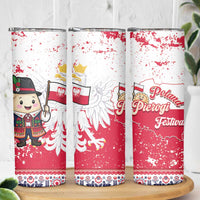 Poland Pierogi Festival Skinny Tumbler Funny Dumpling Costume With Flag - Wonder Print Shop