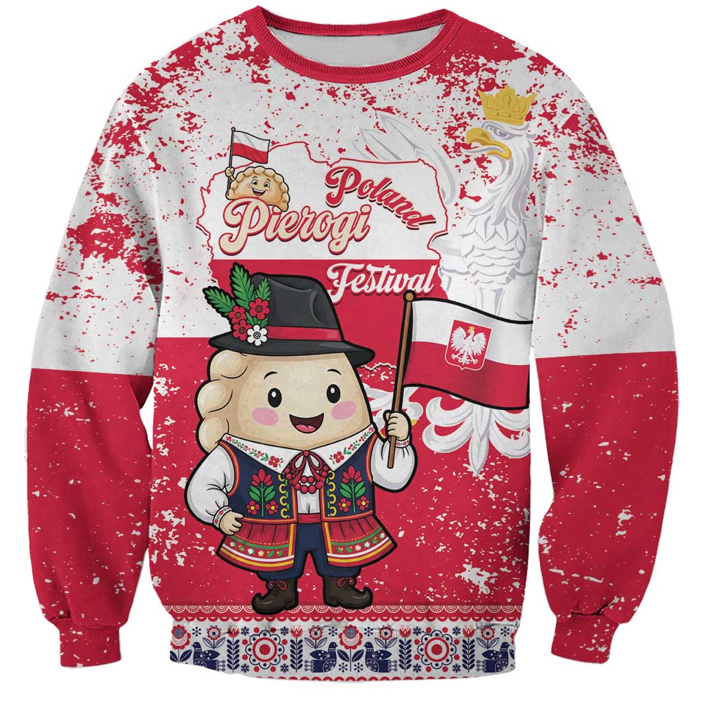Poland Pierogi Festival Sweatshirt Funny Dumpling Costume With Flag - Wonder Print Shop