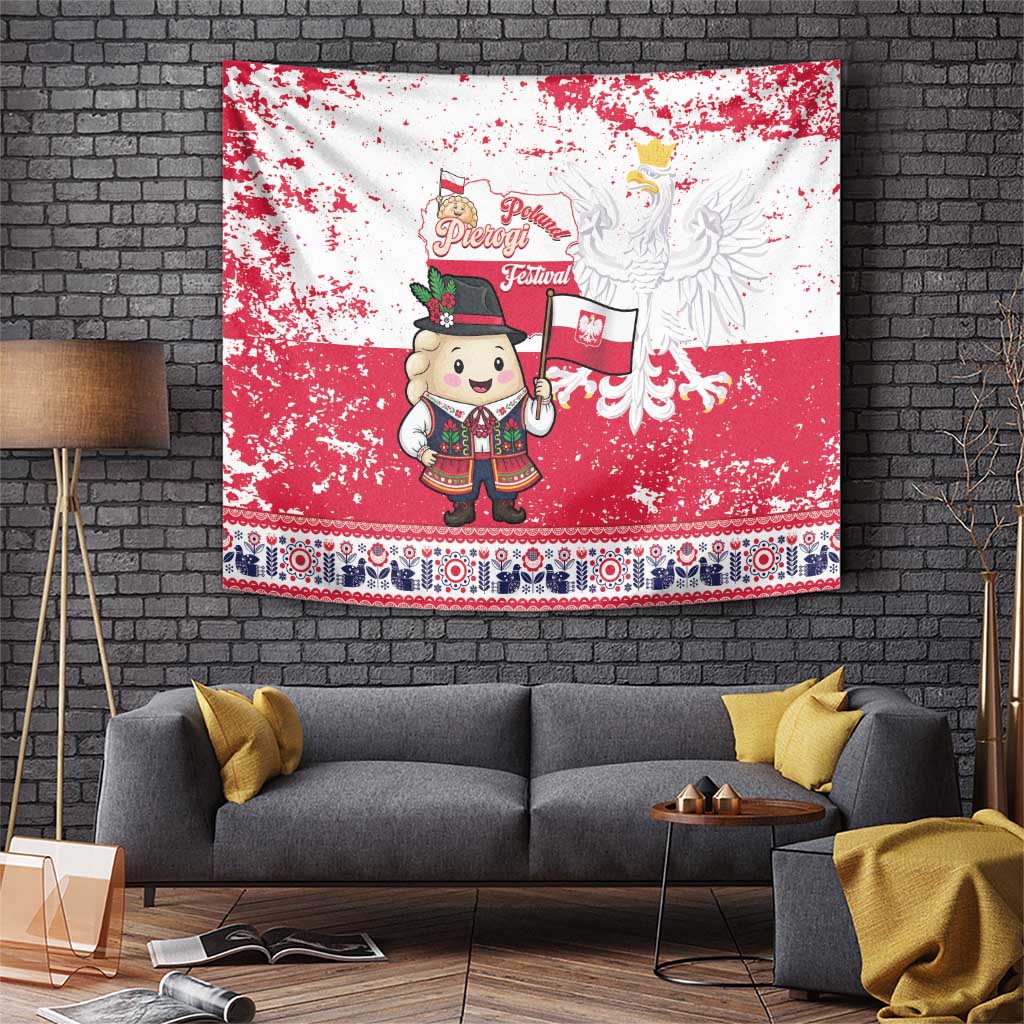Poland Pierogi Festival Tapestry Funny Dumpling Costume With Flag - Wonder Print Shop