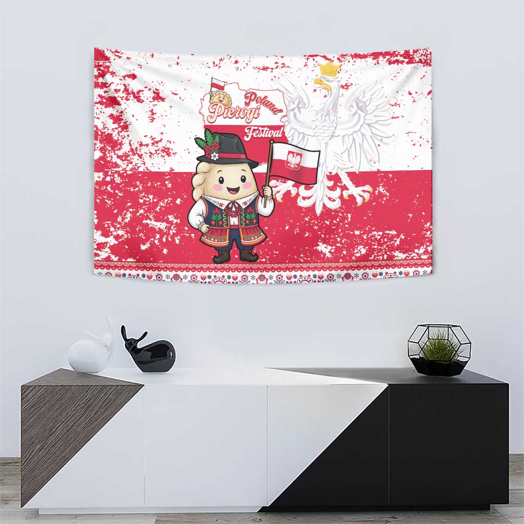 Poland Pierogi Festival Tapestry Funny Dumpling Costume With Flag - Wonder Print Shop