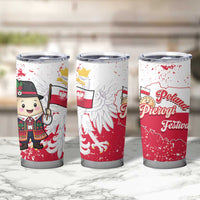 Poland Pierogi Festival Tumbler Cup Funny Dumpling Costume With Flag - Wonder Print Shop
