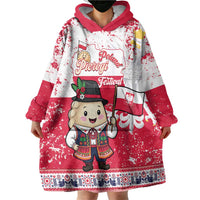 Poland Pierogi Festival Wearable Blanket Hoodie Funny Dumpling Costume With Flag - Wonder Print Shop