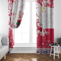 Poland Pierogi Festival Window Curtain Funny Dumpling Costume With Flag - Wonder Print Shop