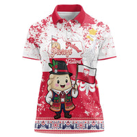 Poland Pierogi Festival Women Polo Shirt Funny Dumpling Costume With Flag - Wonder Print Shop