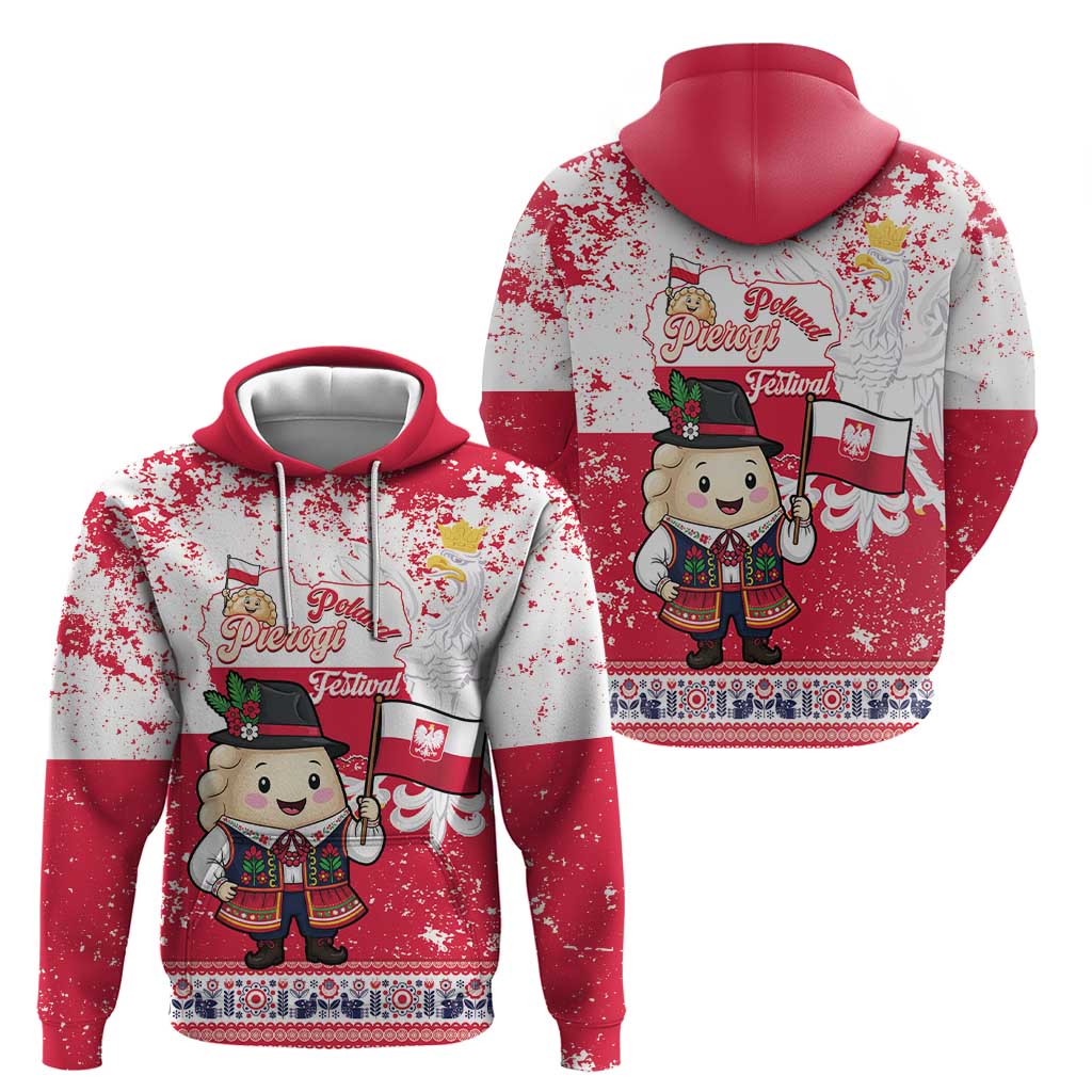 Poland Pierogi Festival Zip Hoodie Funny Dumpling Costume With Flag - Wonder Print Shop