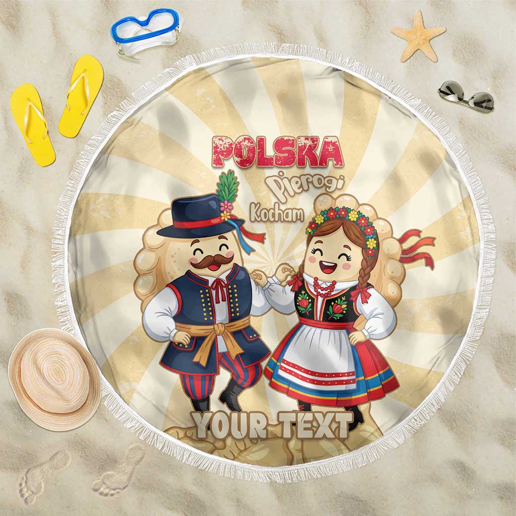 Personalised Pierogi Festival Poland Beach Blanket Polska Dumpling Kocham - Wonder Print Shop