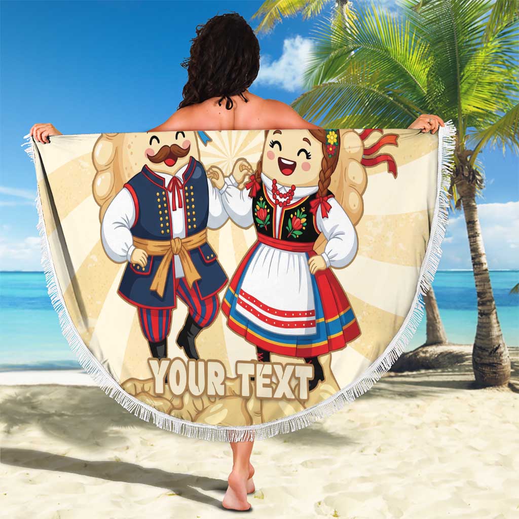 Personalised Pierogi Festival Poland Beach Blanket Polska Dumpling Kocham - Wonder Print Shop