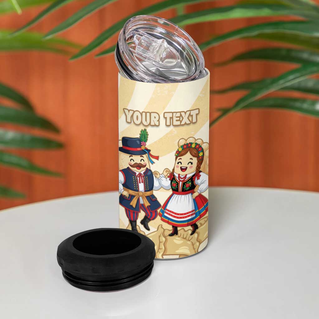 Personalised Pierogi Festival Poland 4 in 1 Can Cooler Tumbler Polska Dumpling Kocham - Wonder Print Shop
