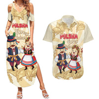 Personalised Pierogi Festival Poland Couples Matching Summer Maxi Dress and Hawaiian Shirt Polska Dumpling Kocham - Wonder Print Shop