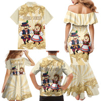 Personalised Pierogi Festival Poland Family Matching Mermaid Dress and Hawaiian Shirt Polska Dumpling Kocham - Wonder Print Shop