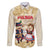 Personalised Pierogi Festival Poland Family Matching Off The Shoulder Long Sleeve Dress and Hawaiian Shirt Polska Dumpling Kocham - Wonder Print Shop
