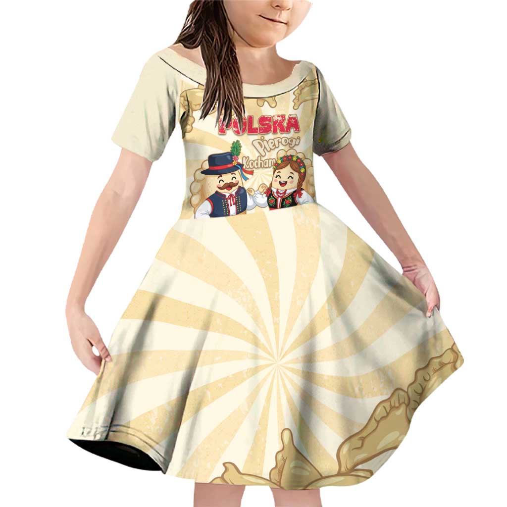 Personalised Pierogi Festival Poland Family Matching Off Shoulder Short Dress and Hawaiian Shirt Polska Dumpling Kocham - Wonder Print Shop