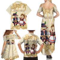 Personalised Pierogi Festival Poland Family Matching Summer Maxi Dress and Hawaiian Shirt Polska Dumpling Kocham - Wonder Print Shop