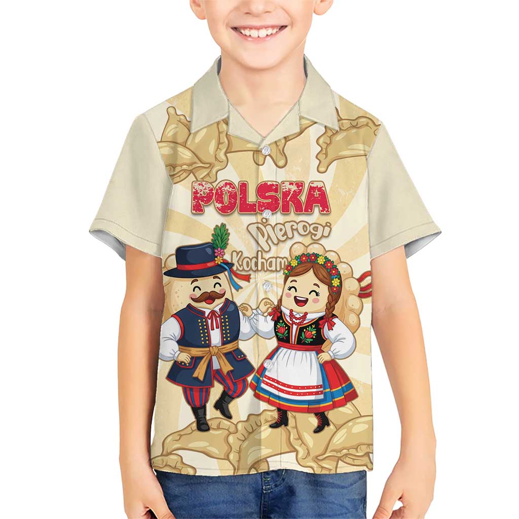 Personalised Pierogi Festival Poland Kid Hawaiian Shirt Polska Dumpling Kocham - Wonder Print Shop