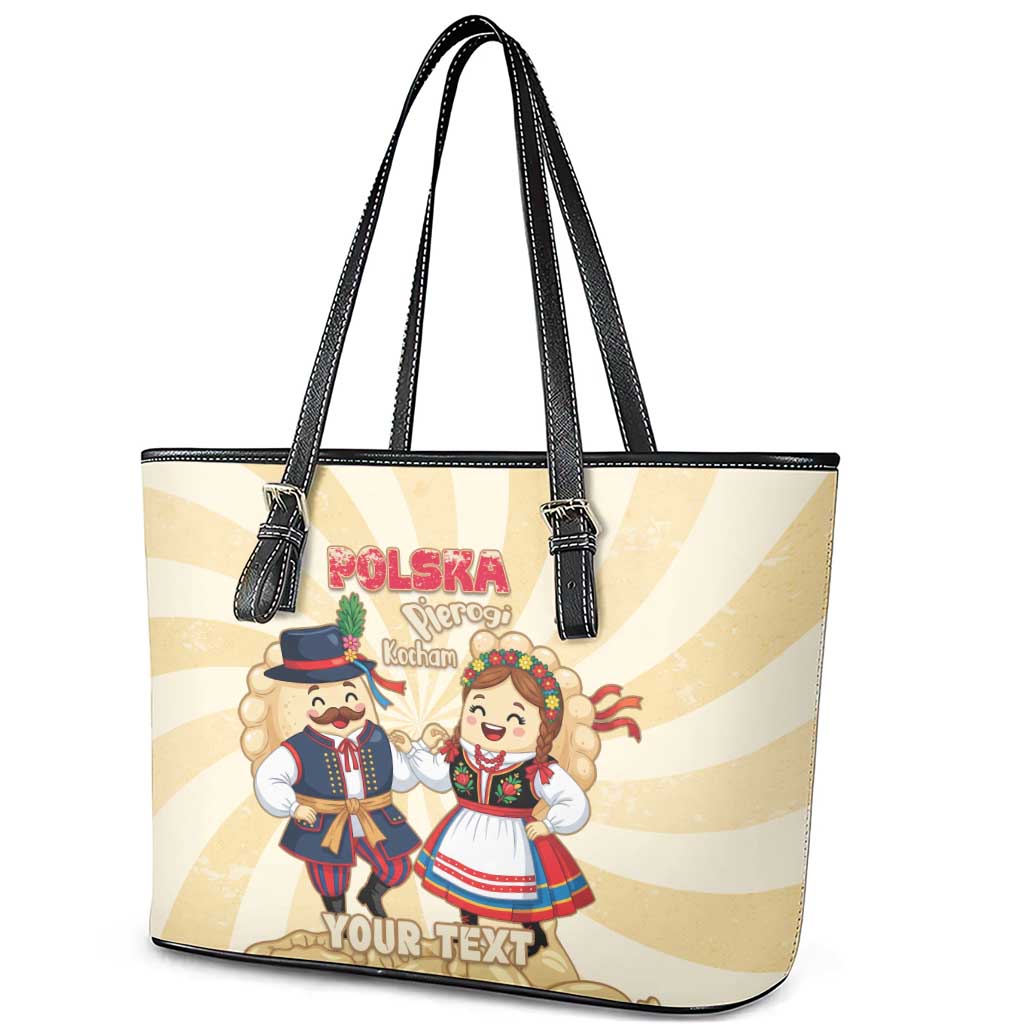 Personalised Pierogi Festival Poland Leather Tote Bag Polska Dumpling Kocham - Wonder Print Shop