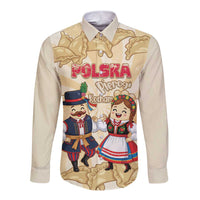 Personalised Pierogi Festival Poland Long Sleeve Button Shirt Polska Dumpling Kocham - Wonder Print Shop