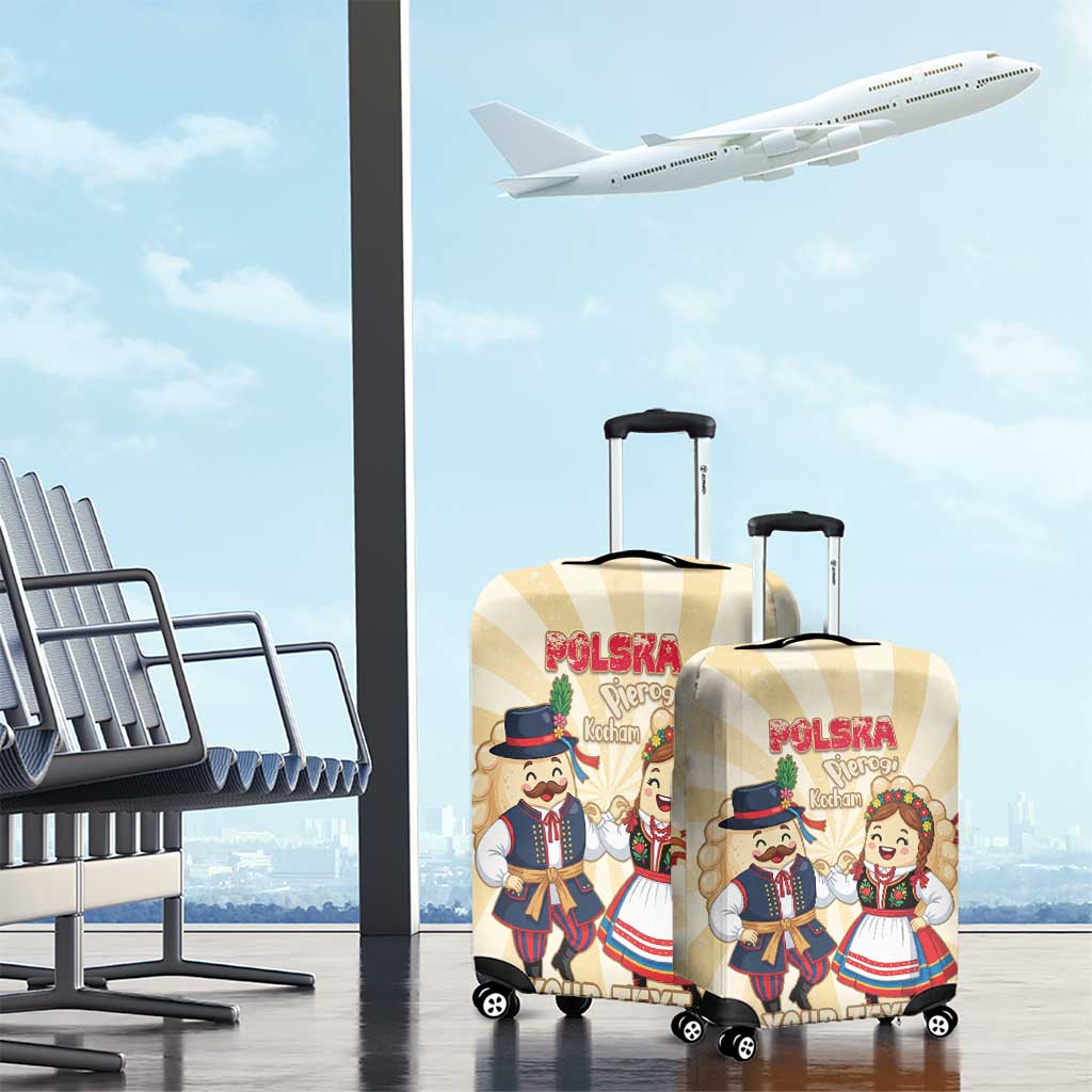 Personalised Pierogi Festival Poland Luggage Cover Polska Dumpling Kocham - Wonder Print Shop