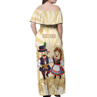 Personalised Pierogi Festival Poland Off Shoulder Maxi Dress Polska Dumpling Kocham - Wonder Print Shop