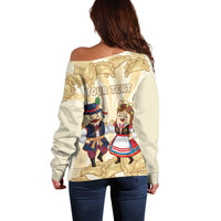 Personalised Pierogi Festival Poland Off Shoulder Sweater Polska Dumpling Kocham - Wonder Print Shop