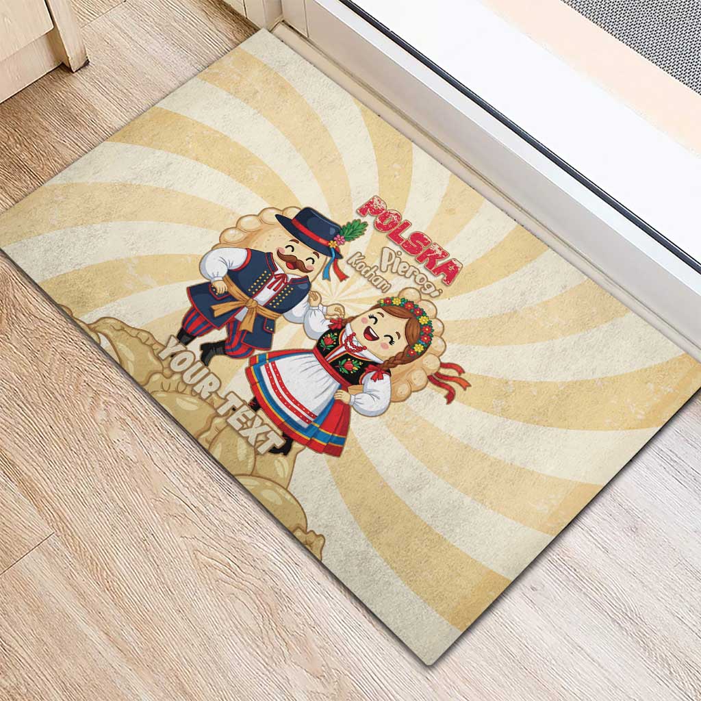 Personalised Pierogi Festival Poland Rubber Doormat Polska Dumpling Kocham - Wonder Print Shop