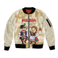 Personalised Pierogi Festival Poland Sleeve Zip Bomber Jacket Polska Dumpling Kocham - Wonder Print Shop
