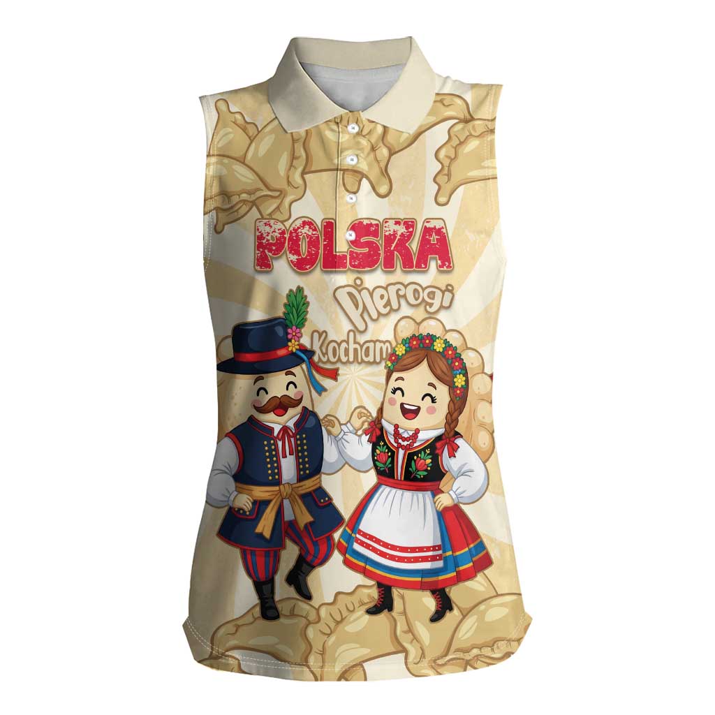 Personalised Pierogi Festival Poland Women Sleeveless Polo Shirt Polska Dumpling Kocham - Wonder Print Shop