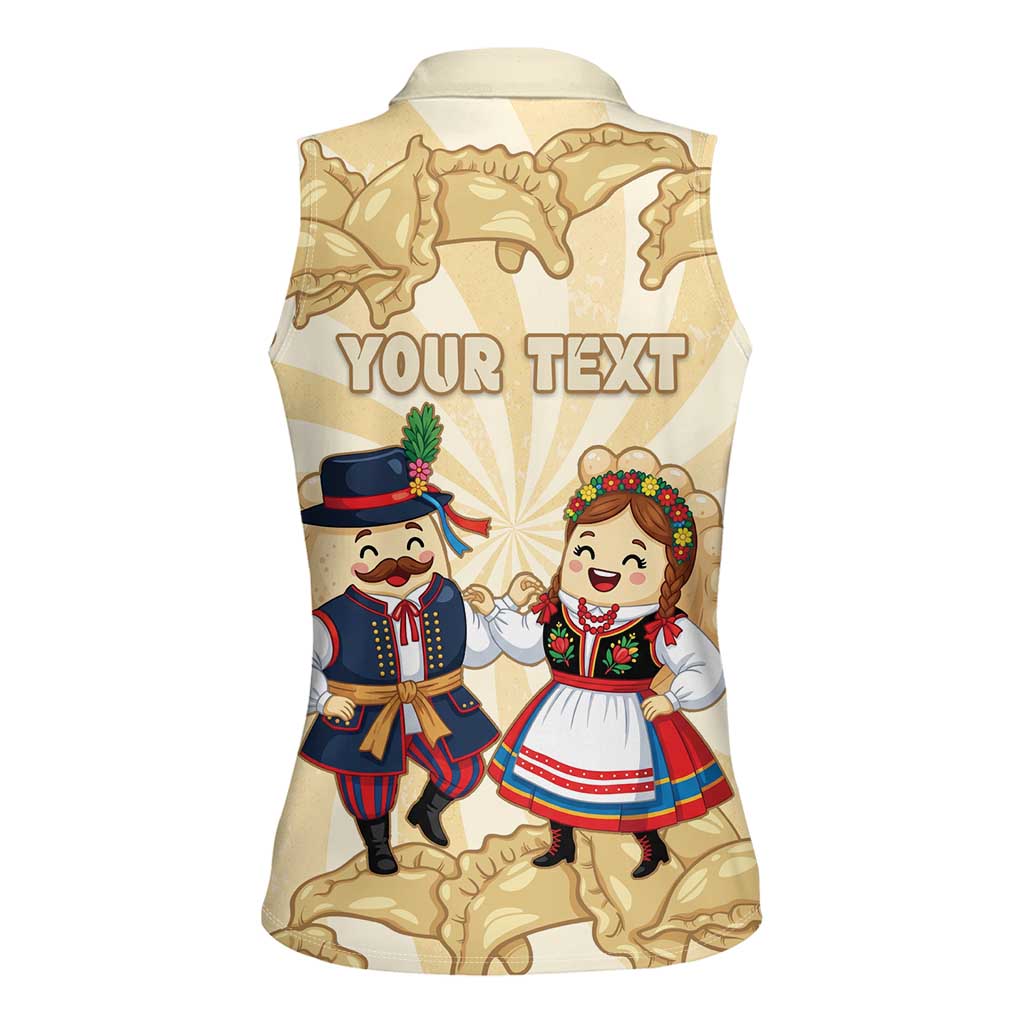 Personalised Pierogi Festival Poland Women Sleeveless Polo Shirt Polska Dumpling Kocham - Wonder Print Shop