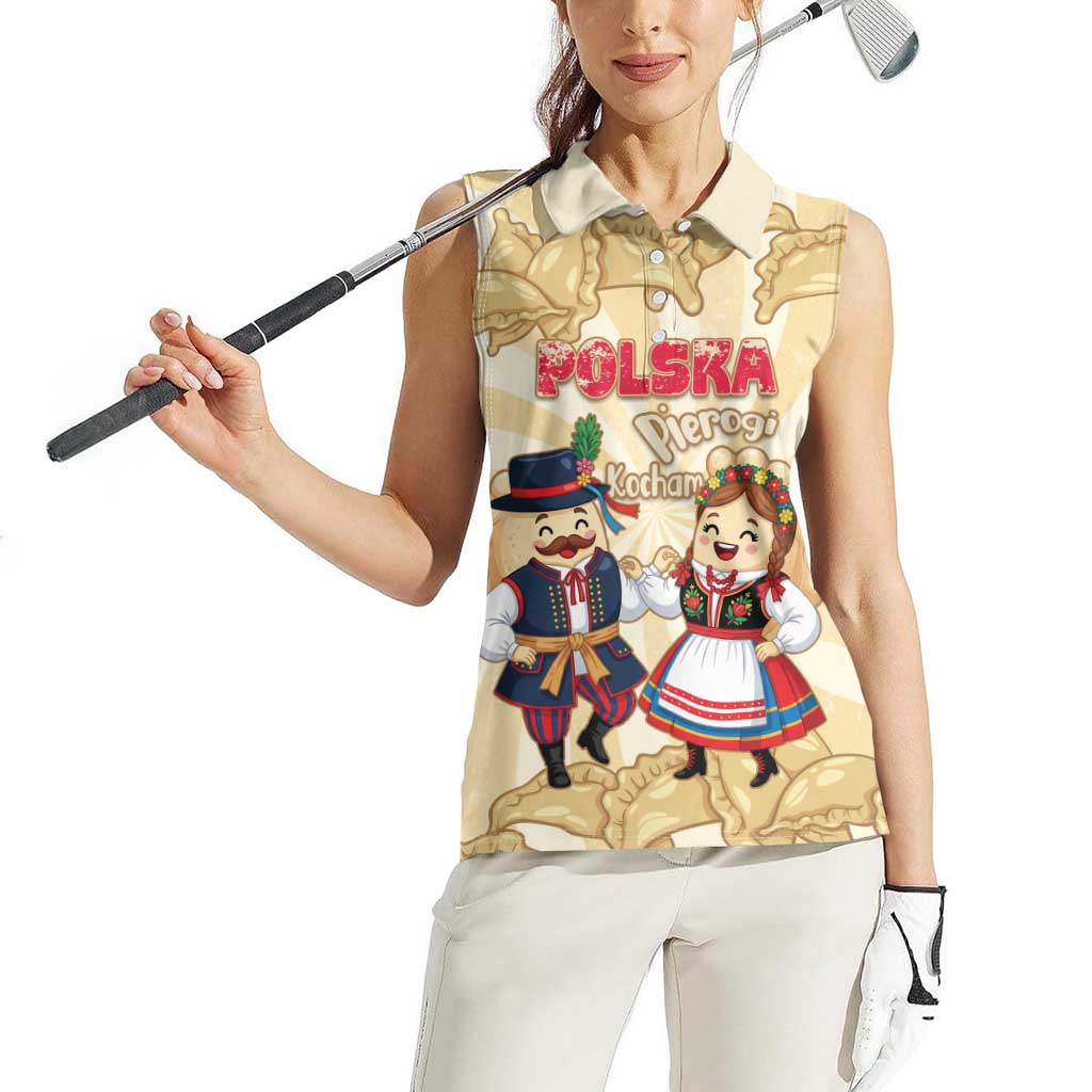 Personalised Pierogi Festival Poland Women Sleeveless Polo Shirt Polska Dumpling Kocham - Wonder Print Shop