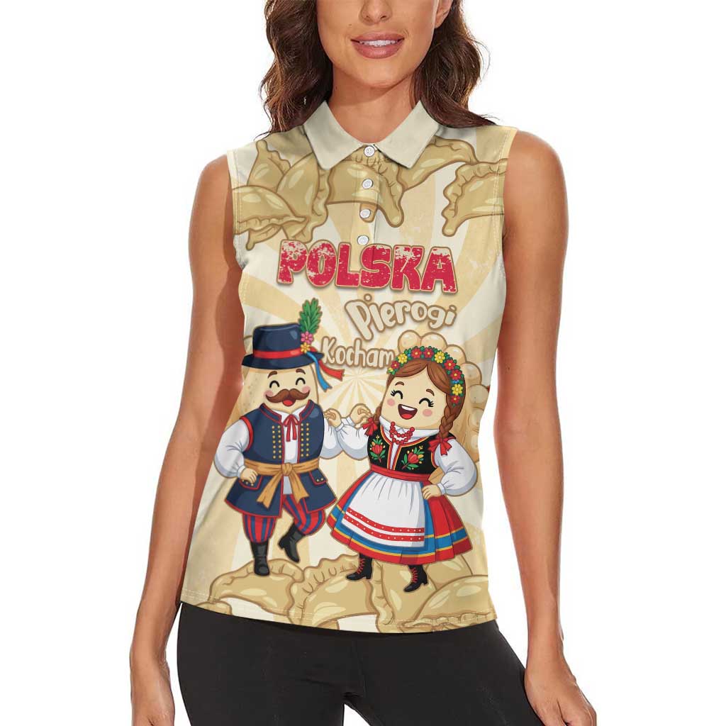 Personalised Pierogi Festival Poland Women Sleeveless Polo Shirt Polska Dumpling Kocham - Wonder Print Shop