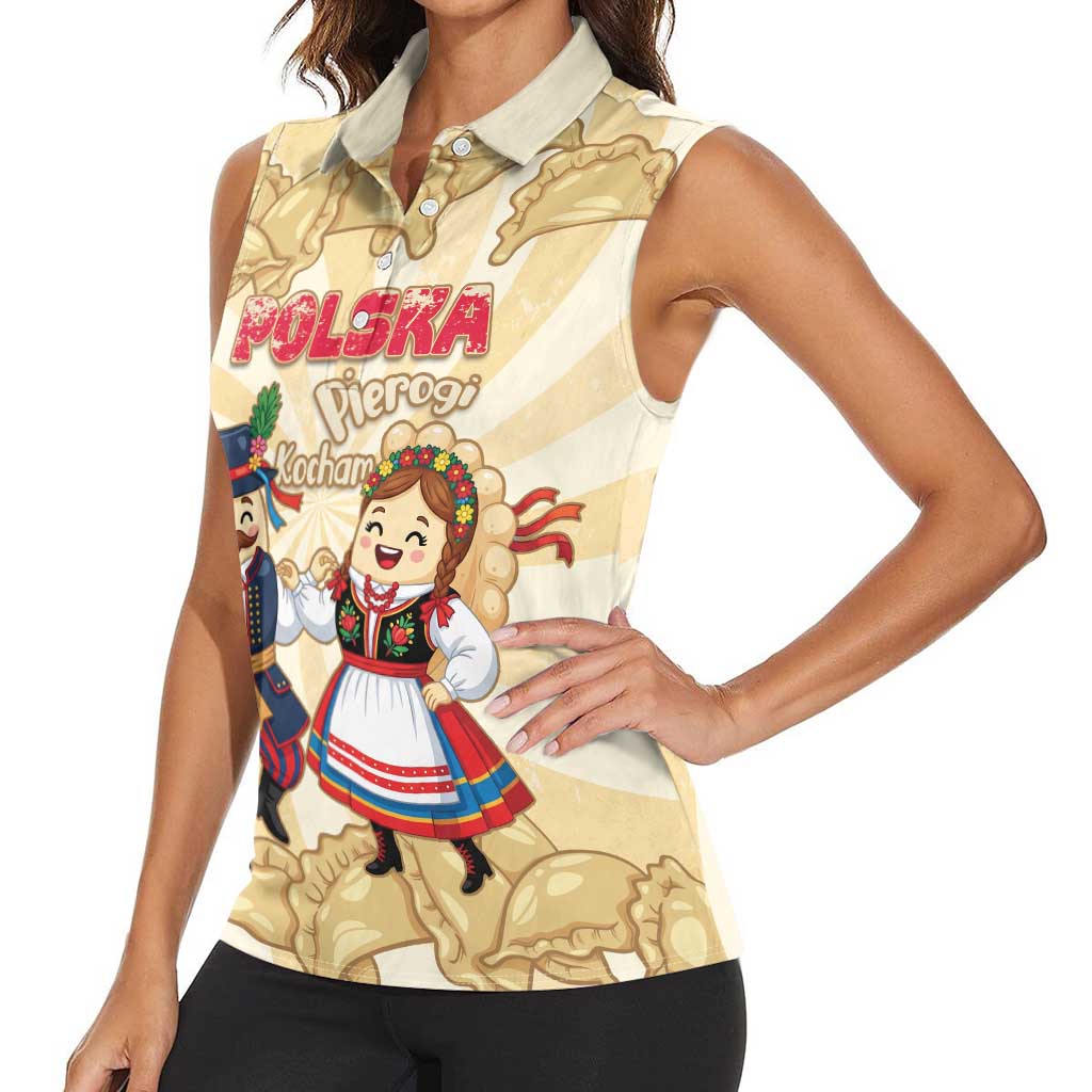 Personalised Pierogi Festival Poland Women Sleeveless Polo Shirt Polska Dumpling Kocham - Wonder Print Shop