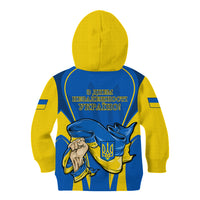 Ukraine Kid Hoodie Happy Ukrainian 32nd Independence Anniversary - Wonder Print Shop