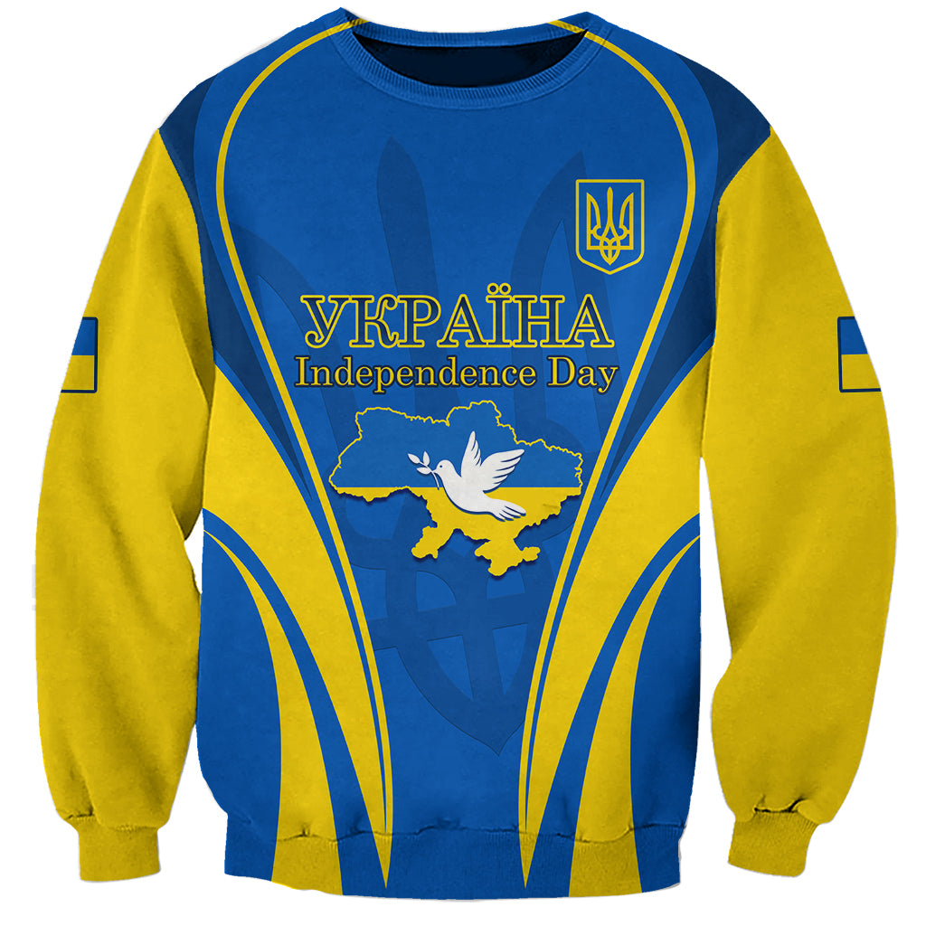 Ukraine Sweatshirt Happy Ukrainian 32nd Independence Anniversary - Wonder Print Shop