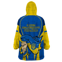 Ukraine Wearable Blanket Hoodie Happy Ukrainian 32nd Independence Anniversary - Wonder Print Shop