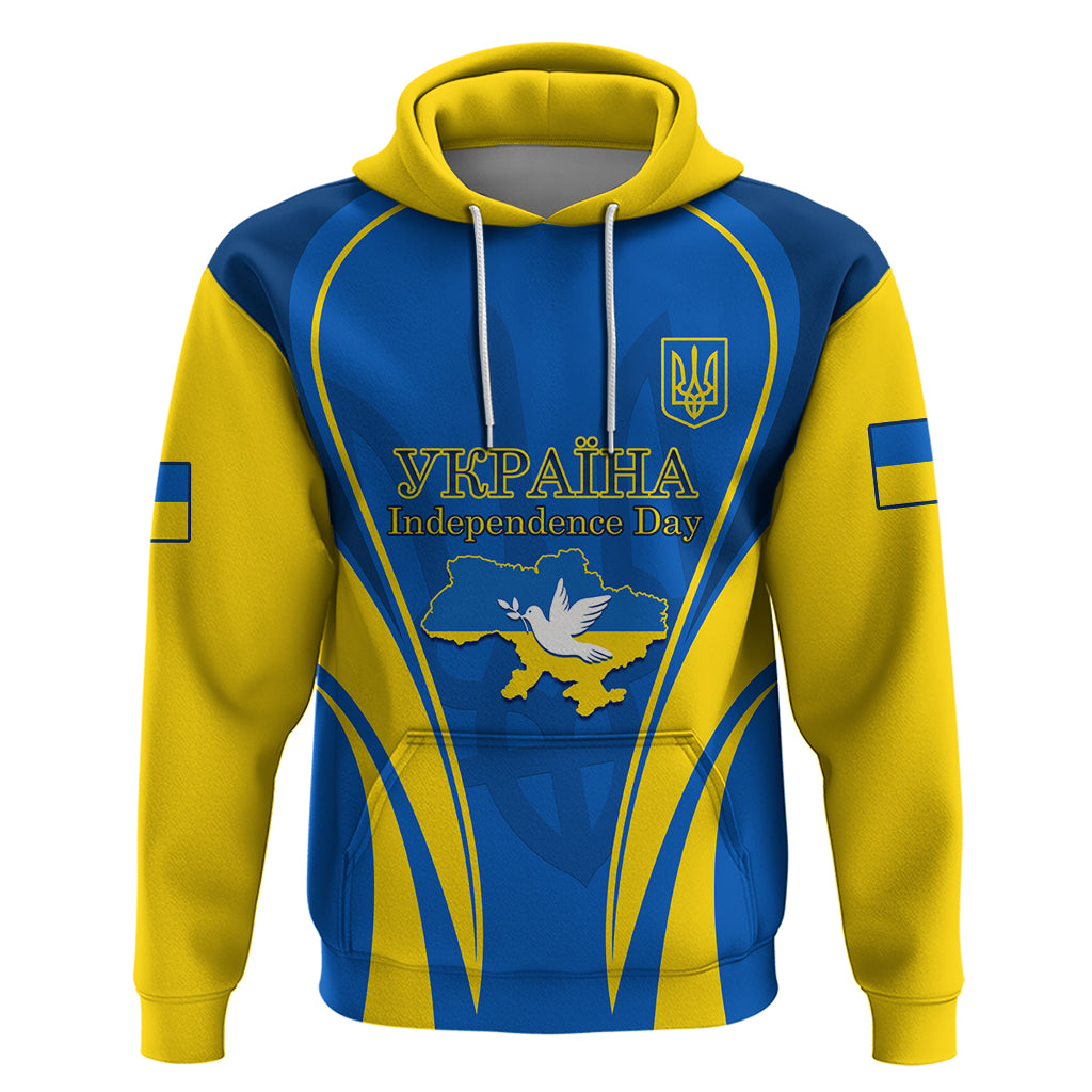 Custom Ukraine Hoodie Happy Ukrainian 32nd Independence Anniversary - Wonder Print Shop