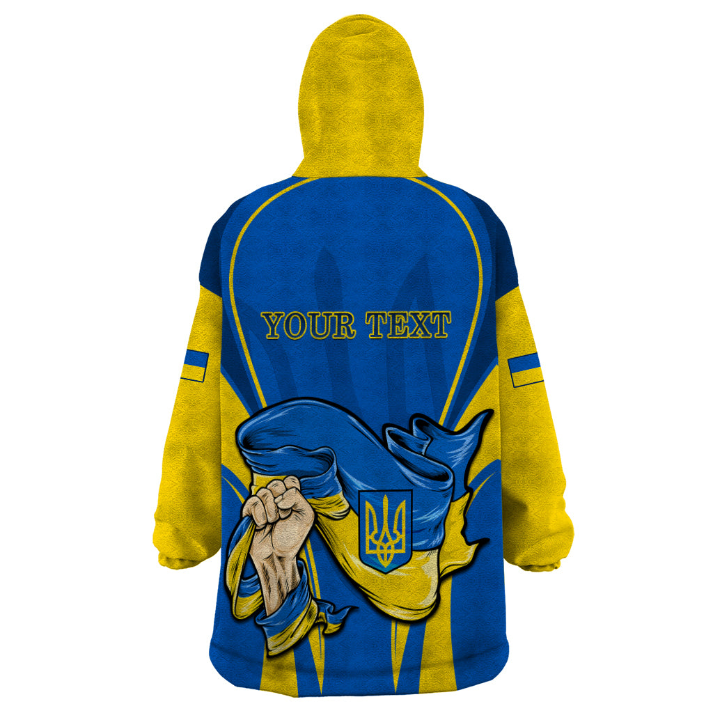 Custom Ukraine Wearable Blanket Hoodie Happy Ukrainian 32nd Independence Anniversary - Wonder Print Shop