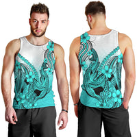 hawaii-men-tank-top-polynesian-shark-tattoo-with-plumeria-turquoise-gradient