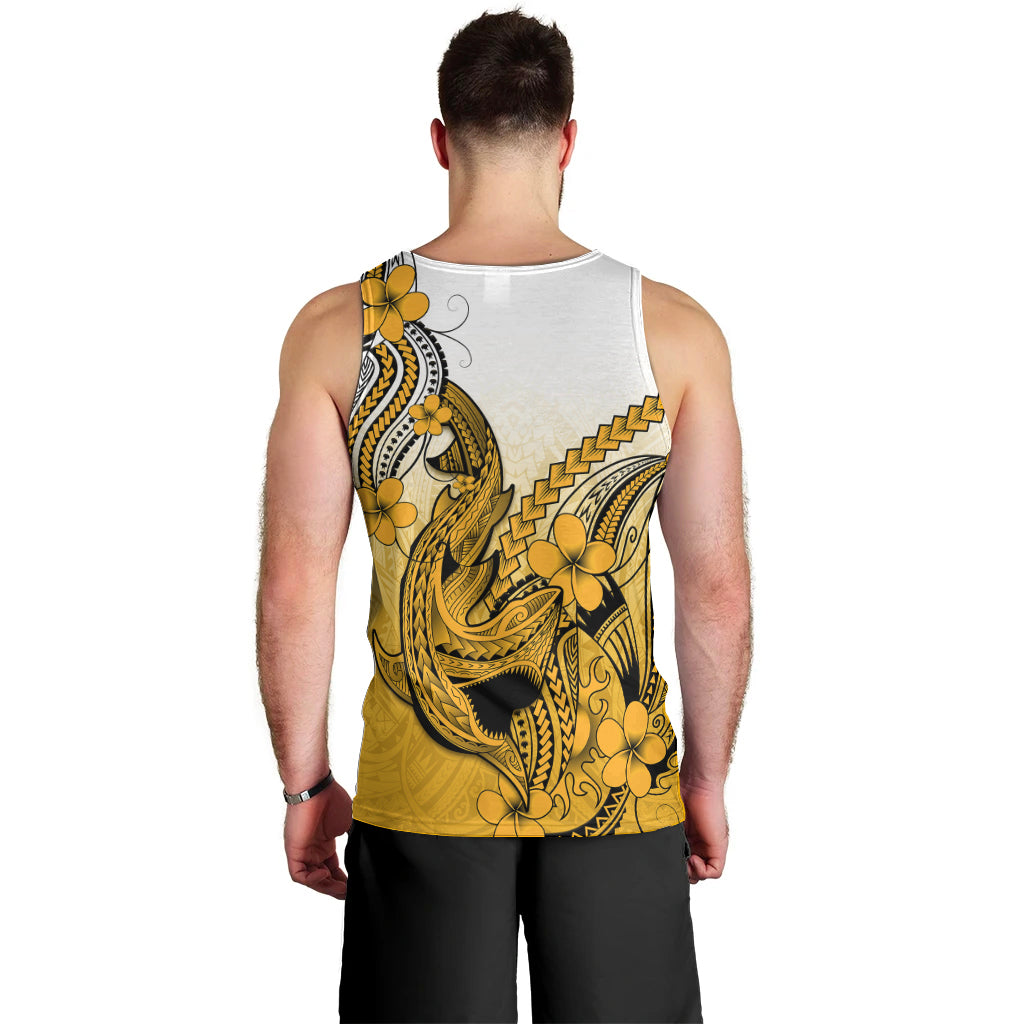 hawaii-men-tank-top-polynesian-shark-tattoo-with-plumeria-gold-gradient