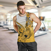 hawaii-men-tank-top-polynesian-shark-tattoo-with-plumeria-gold-gradient