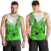 hawaii-men-tank-top-polynesian-shark-tattoo-with-plumeria-green-gradient