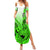 Hawaii Summer Maxi Dress Polynesian Shark Tattoo With Plumeria Green Gradient - Wonder Print Shop