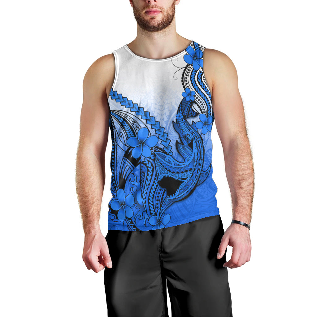 hawaii-men-tank-top-polynesian-shark-tattoo-with-plumeria-blue-gradient
